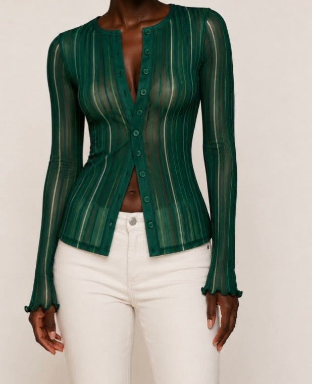 Top mesh vert olive